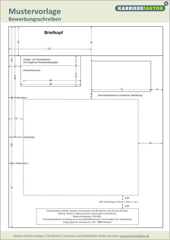 Mustervorlage für formelle Briefe